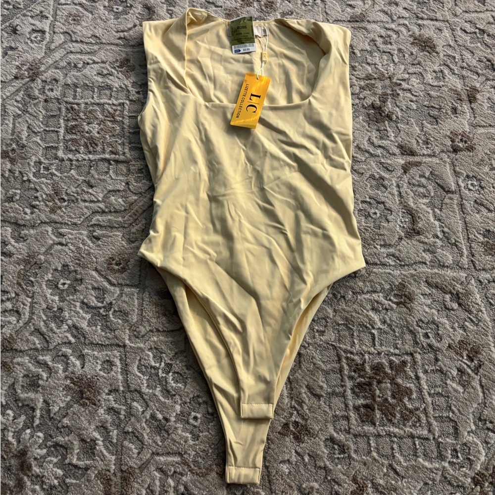 Women’s pastel yellow bodysuit